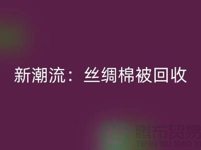 環(huán)保新潮流：絲綢棉被回收，價格讓您驚喜連連！