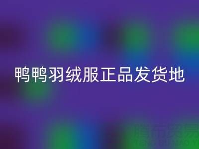 探秘鴨鴨羽絨服正品發貨地與特賣店直銷奧秘
